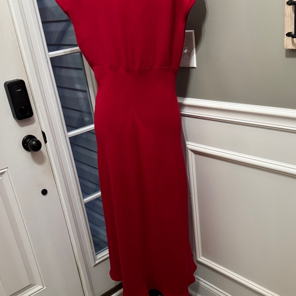 Jones Wear Dress Sz 14 red lined - Picture 8 of 10